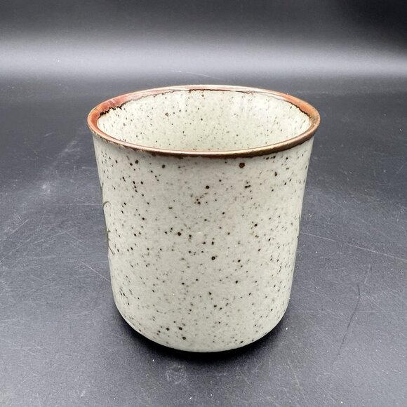 VTG Takahashi Otagiri Blue Wildflower Stoneware Coffee Mug Gray Brown Speckled - Picture 6 of 8